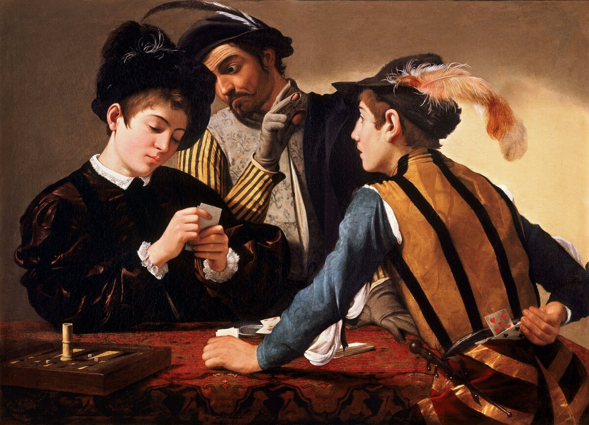 Караваджо. Шулеры. Около 1594