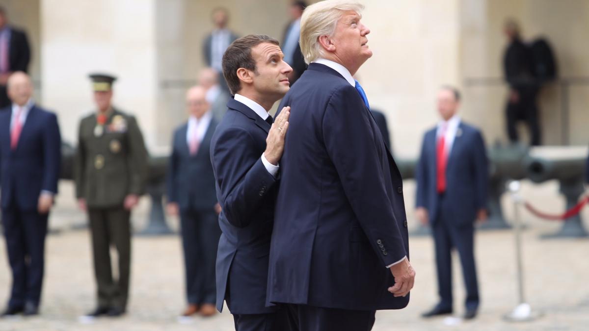 Эммануэль Макрон и Дональд Трамп