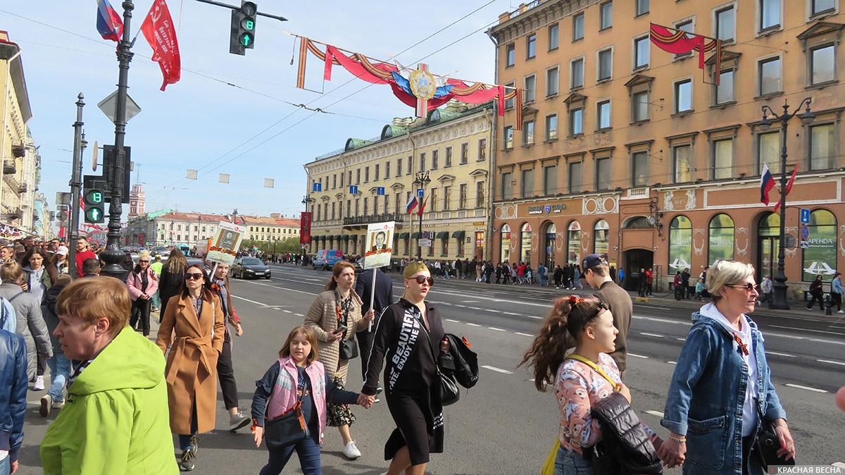 Невский проспект Санкт-Петербурга. 9•мая 2023•года