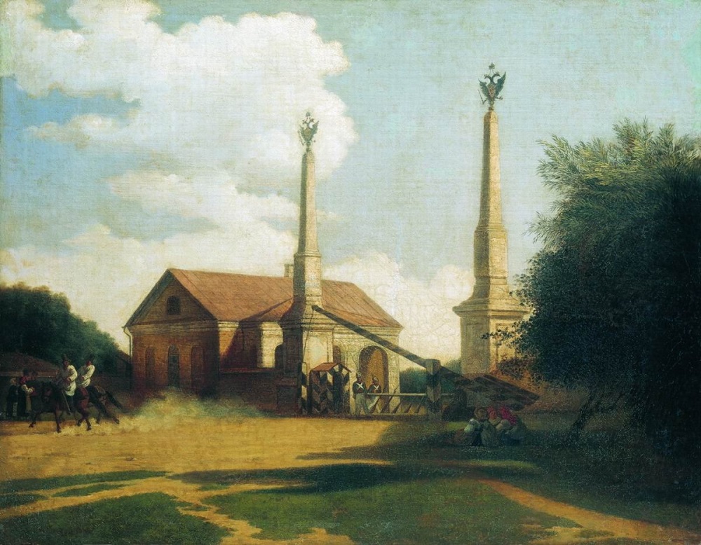 К.-Ф. П. Бодри. Картина «Москва. Застава у въезда в город», 1849.