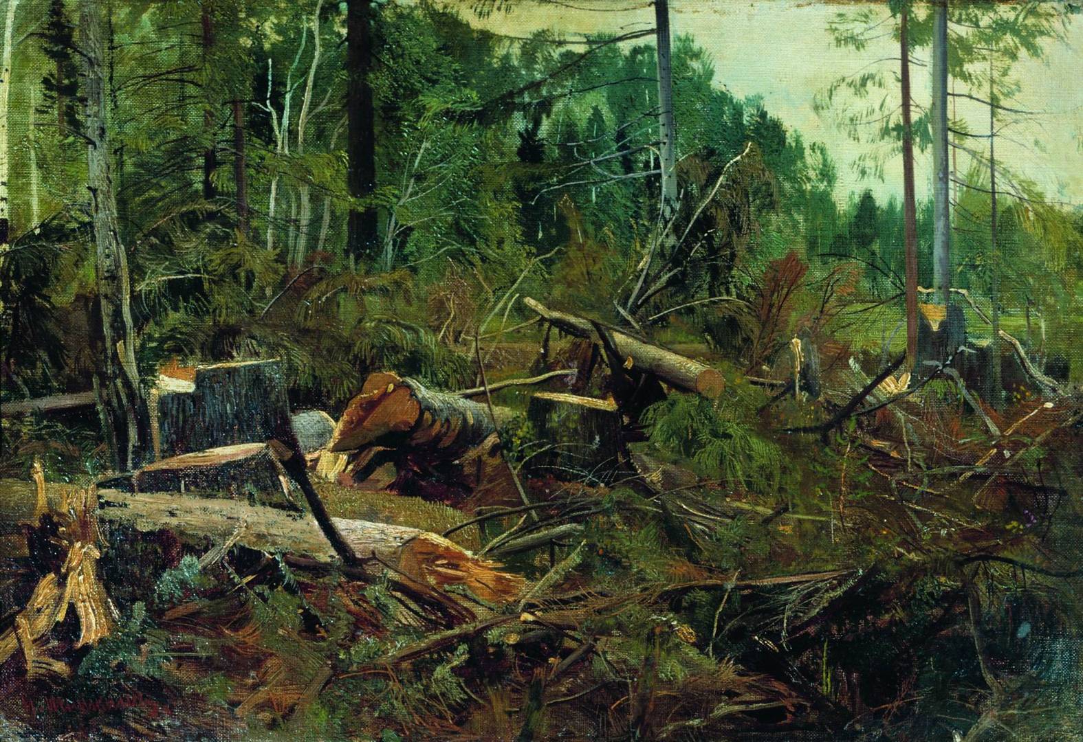 Иван Шишкин. Порубка. 1880-е