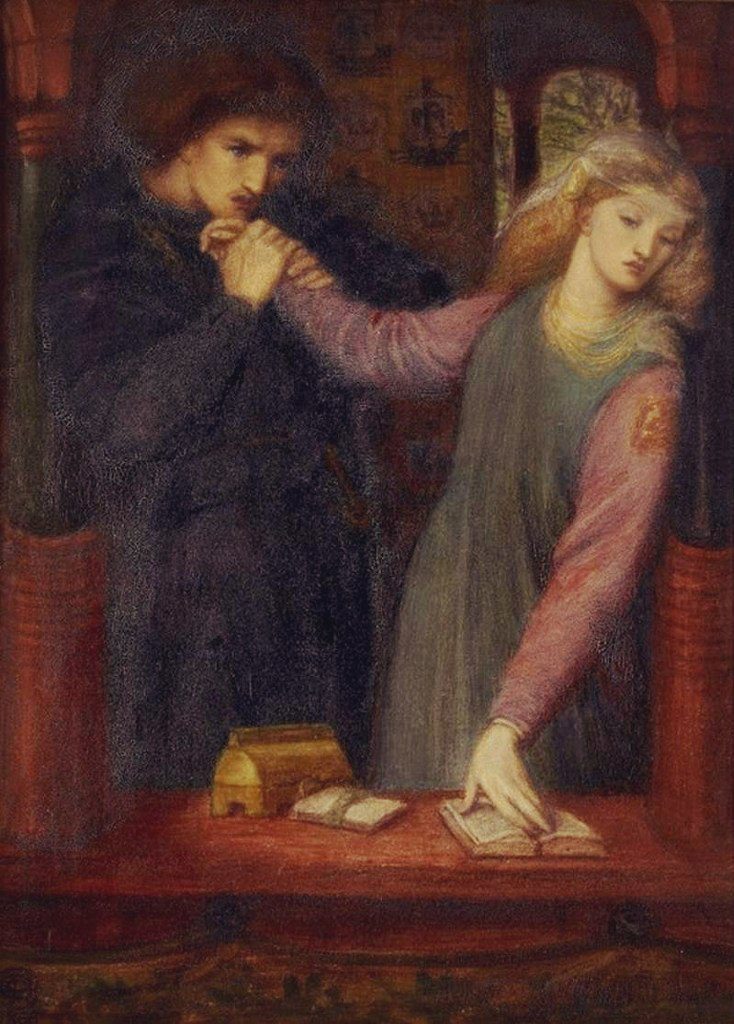 Данте Габриэль Россетти. Гамлет и Офелия. 1866