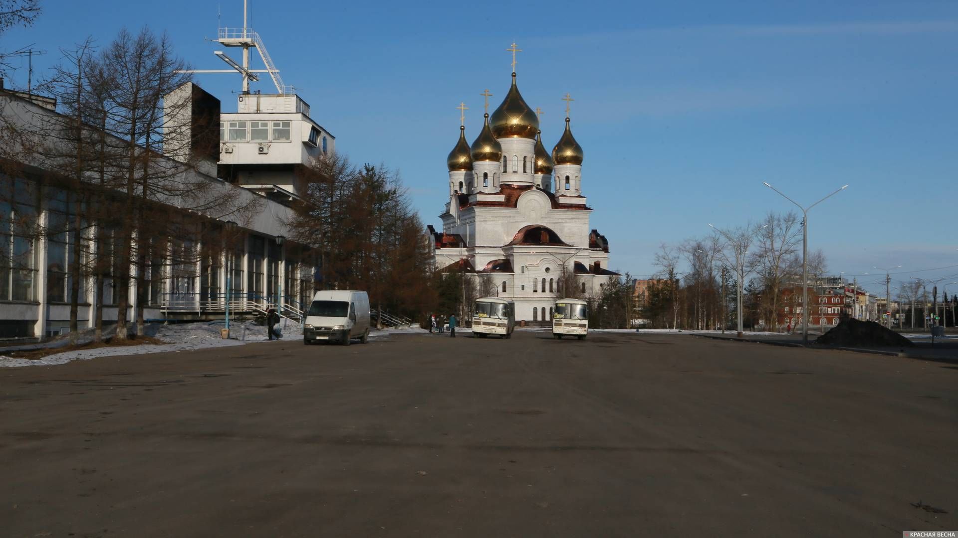 Архангельск. Площадь у морского-речного вокзала