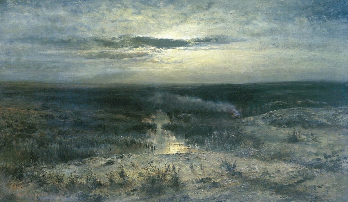 Алексей Саврасов. Лунная ночь. Болото. 1870