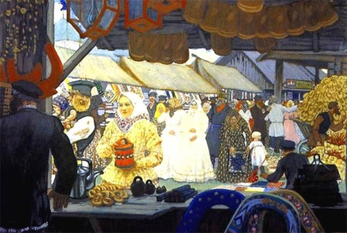 Б. М. Кустодиев. Ярмарка. 1906 год