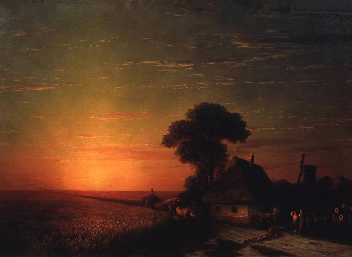 Иван Айвазовский. Закат солнца в Малороссии. 1863