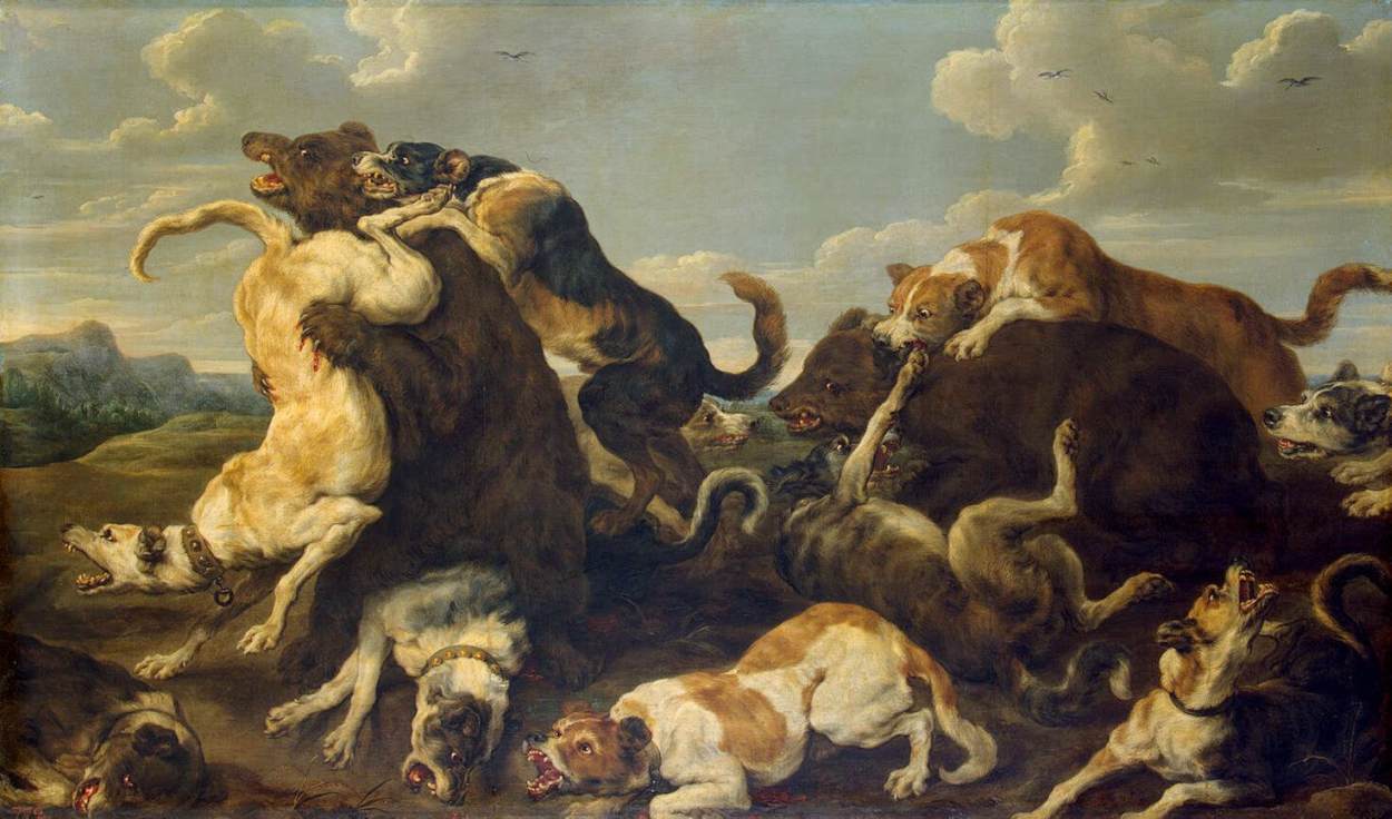 Пауль де Вос. Травля медведей. 1630