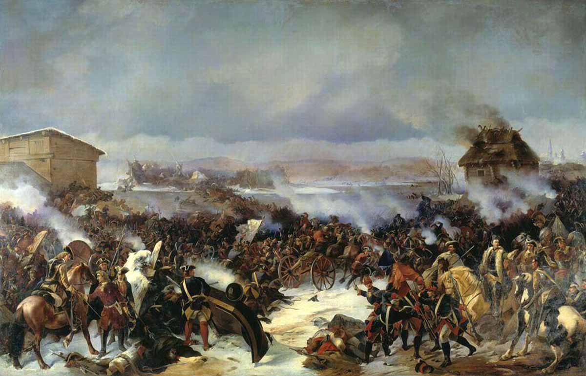 Александр Евстафиевич Коцебу. Сражение под Нарвой 19 ноября 1700 года. 1846