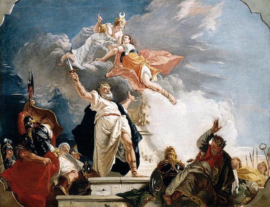 Фраческо Фонтебассо. Жертвоприношение Ифигении. 1749.