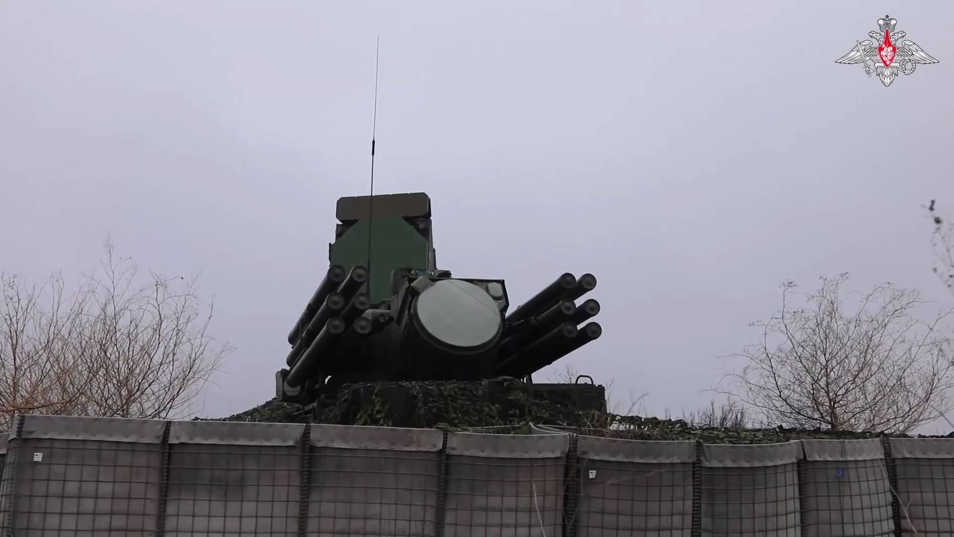 ЗРК ПВО Панцирь на боевом дежурстве.