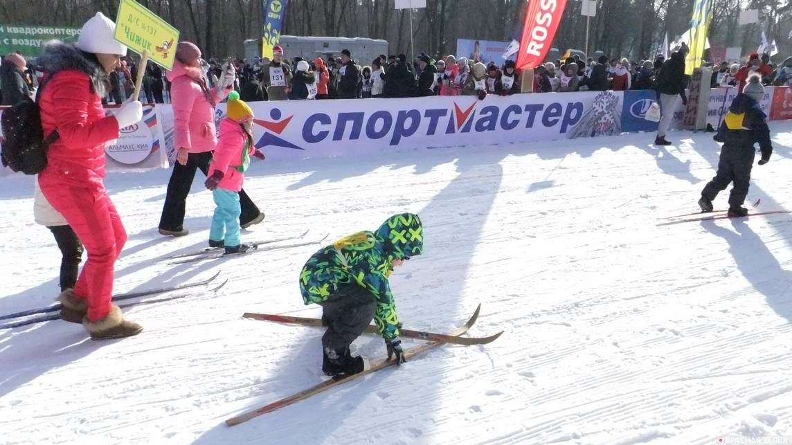 Забег детсадовцев на «Лыжне России—2018». Тольятти. 11.02.2018