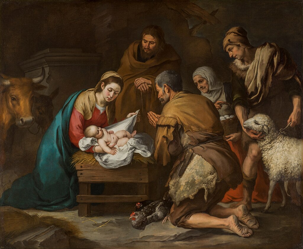 Бартоломе Эстебан Мурильо. Поклонение пастухов.1650