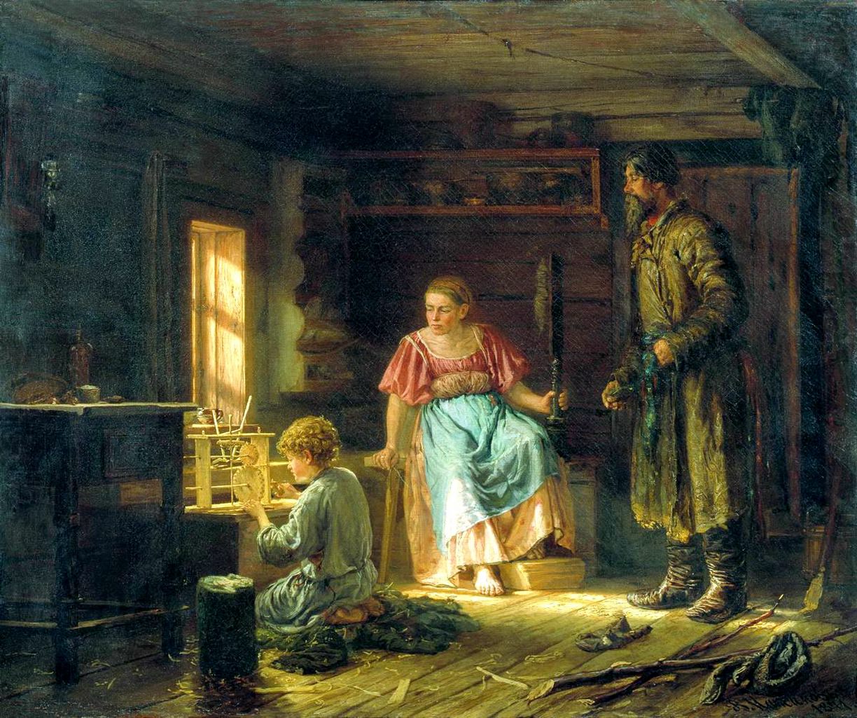 Василий Максимов. Мальчик-механик. 1871