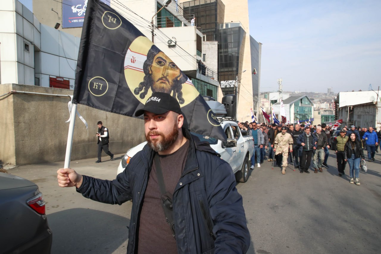 Акция «Консервативного движения» в Тбилиси против Евромайдана 14.03.2023