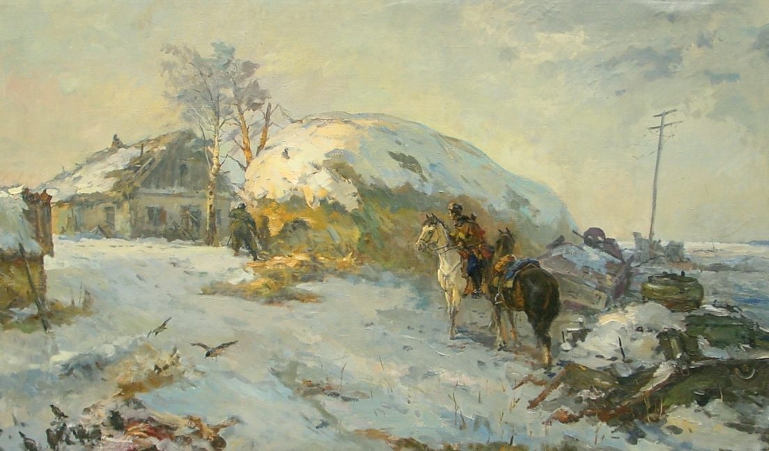 Федор Усыпенко. В тылу врага (фрагмент). 1946