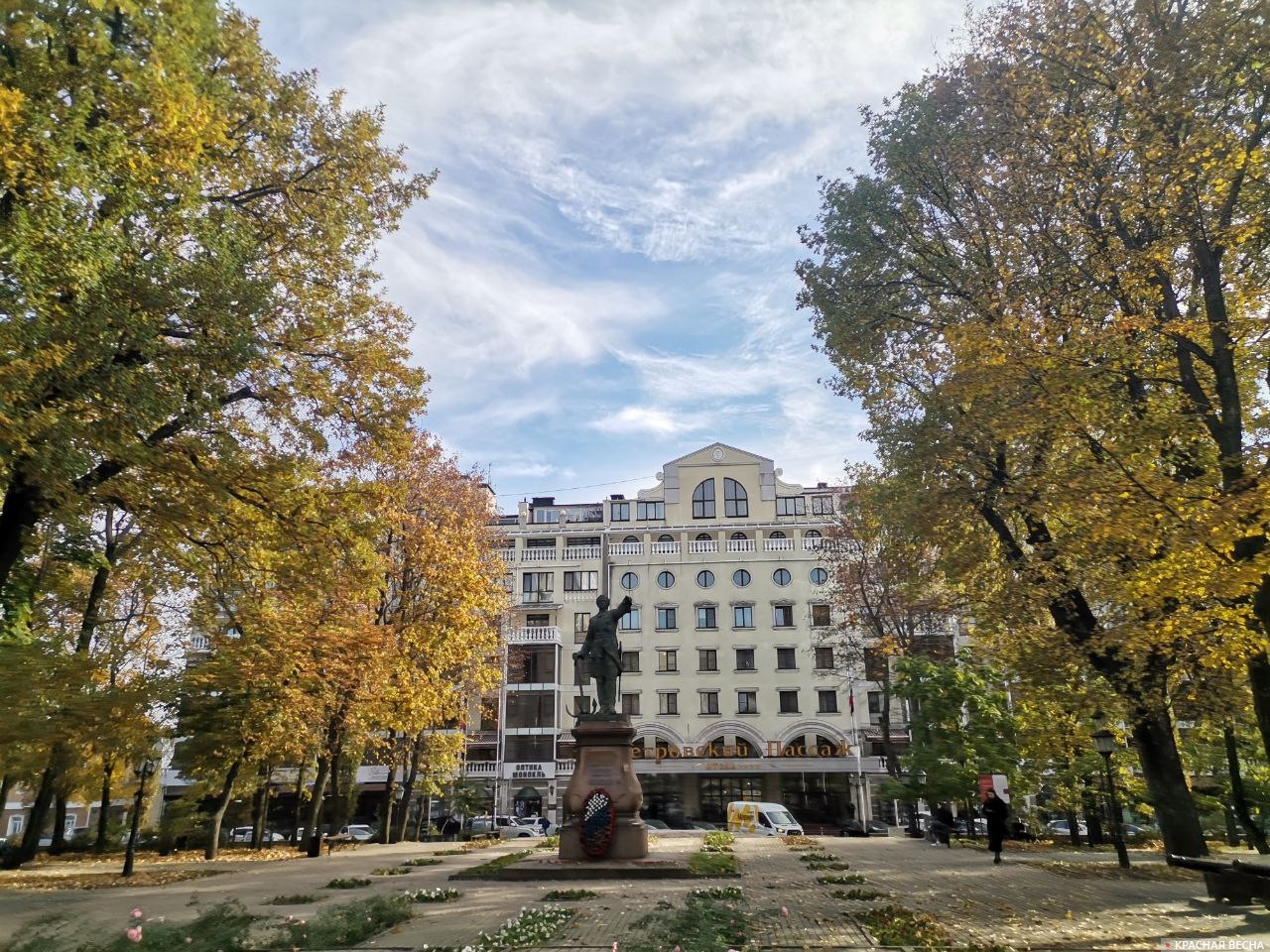 Памятник Петру Первому в Петровском сквере. Воронеж