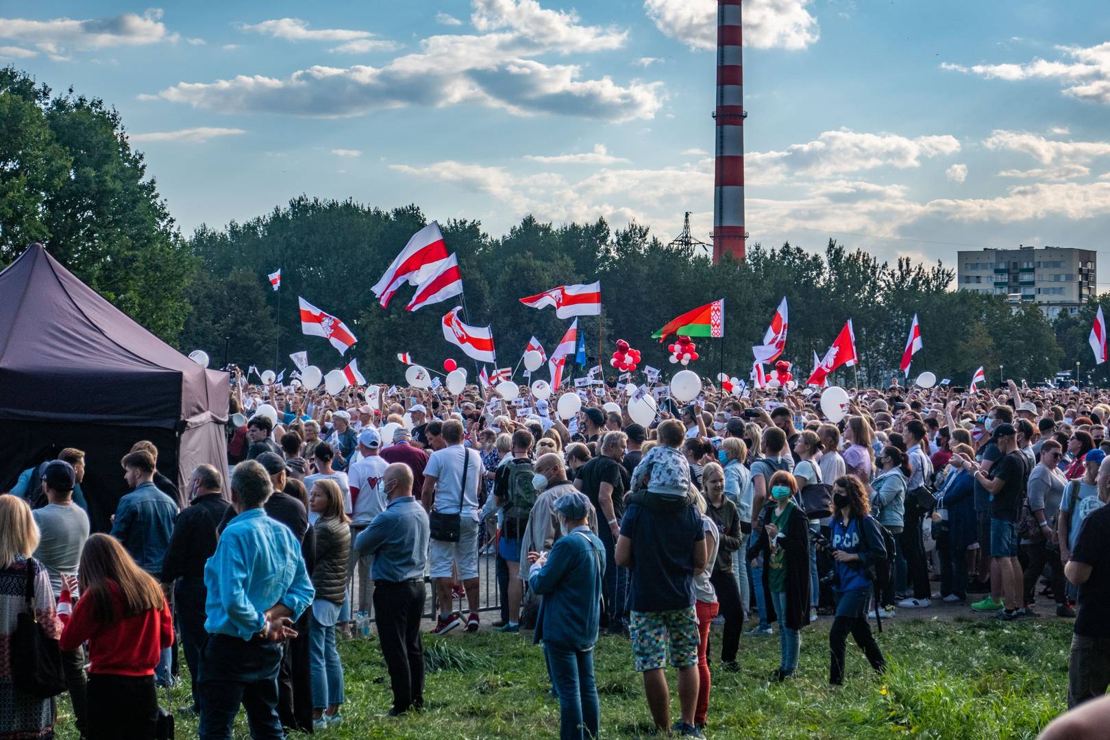 Митинг Светланы Тихановской и объединенного предвыборного штаба. Минск, Беларусь. 30 июля 2020 г. (Фото — Homoatrox)