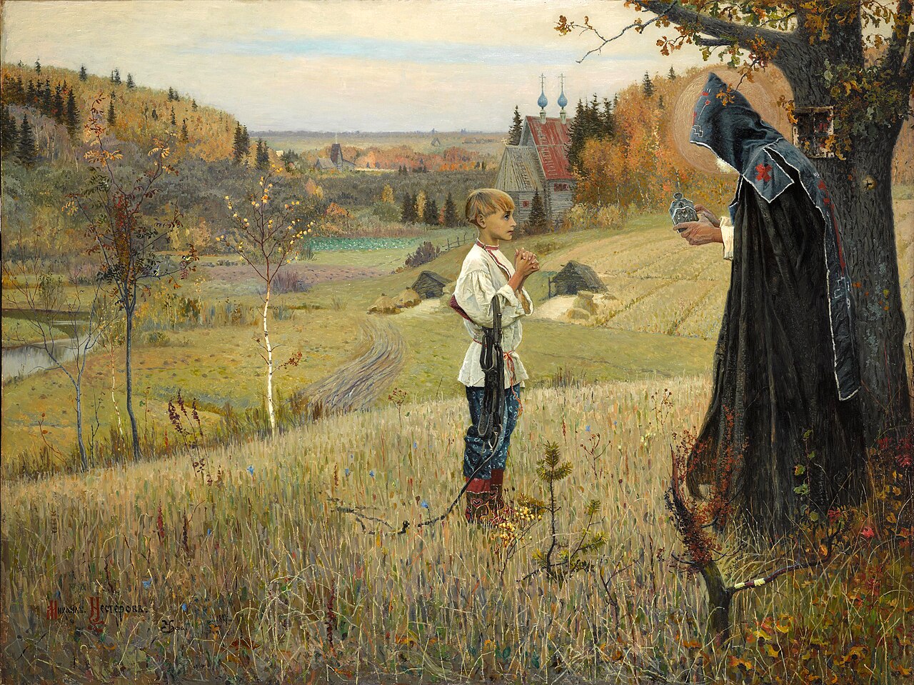 Михаил Нестеров. Видение отроку Варфоломею. 1889-1890