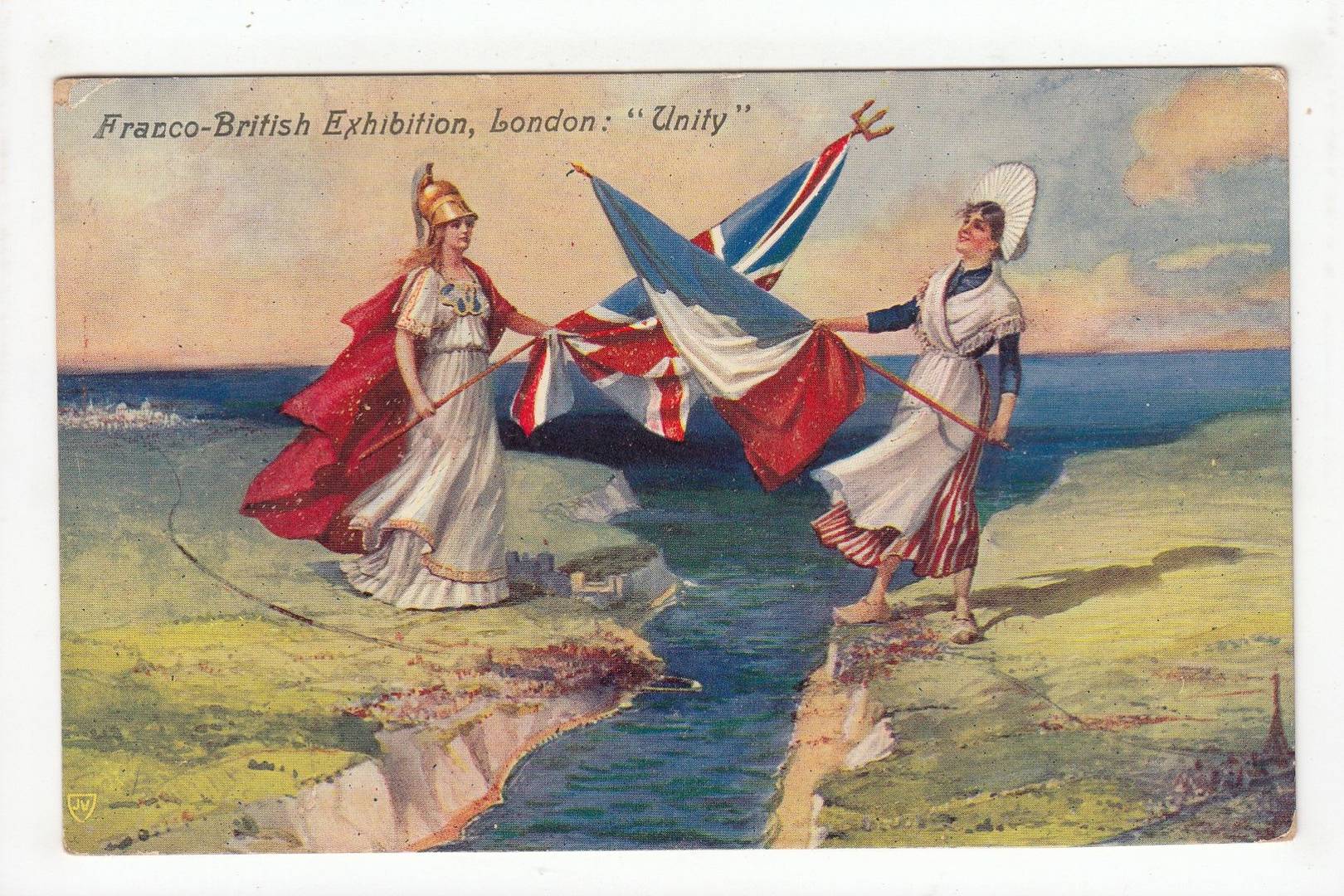 Англия и Франция. Единство. Открытка 1908 года.