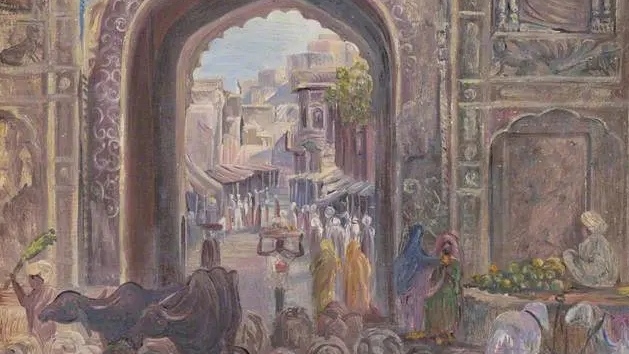 Марианна Норт. Ворота в Лахоре. Пакистан. 1878
