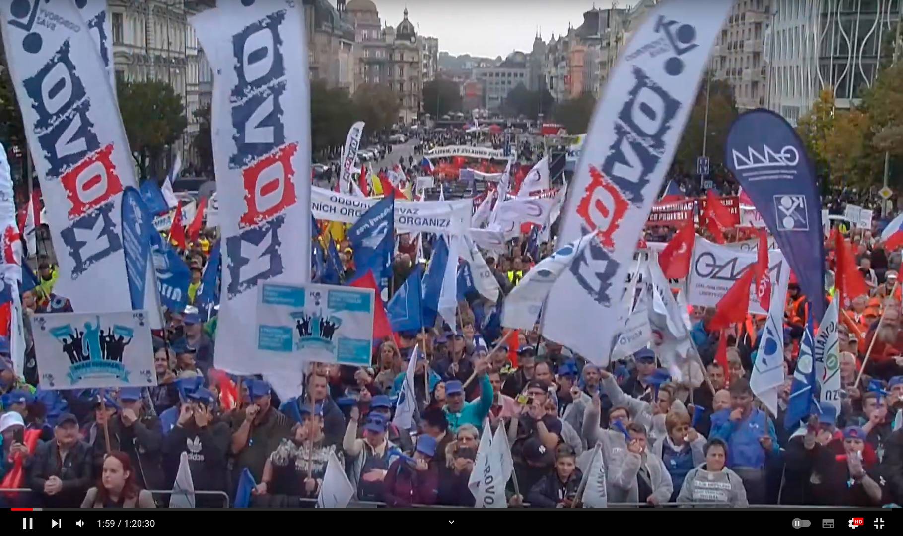 Акция протеста «Пять минут первого» в Праге