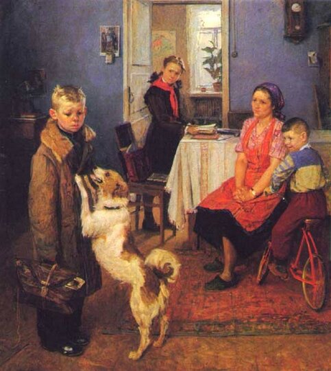 Федор Решетников. Опять двойка. 1952