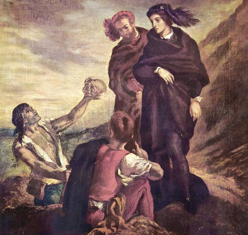 Эжен Делакруа. Гамлет и Горацио на кладбище. 1839