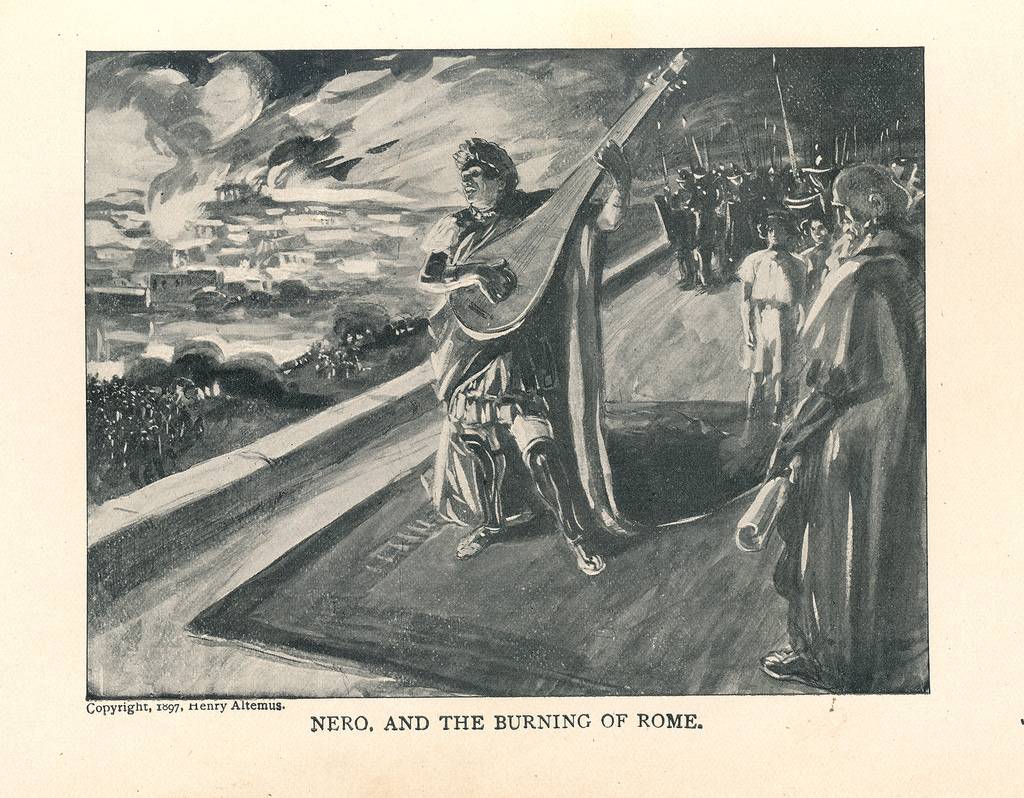 М. де Липман. Нерон и сожжение Рима. 1897