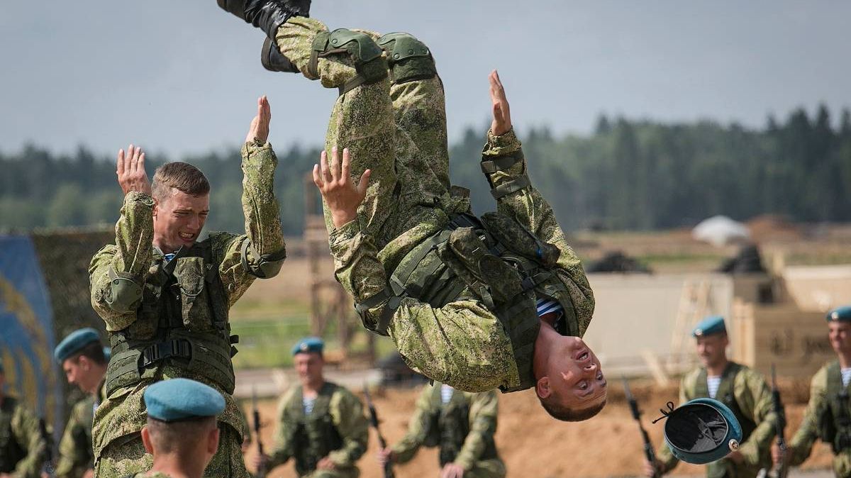 Рязанские десантники на учениях