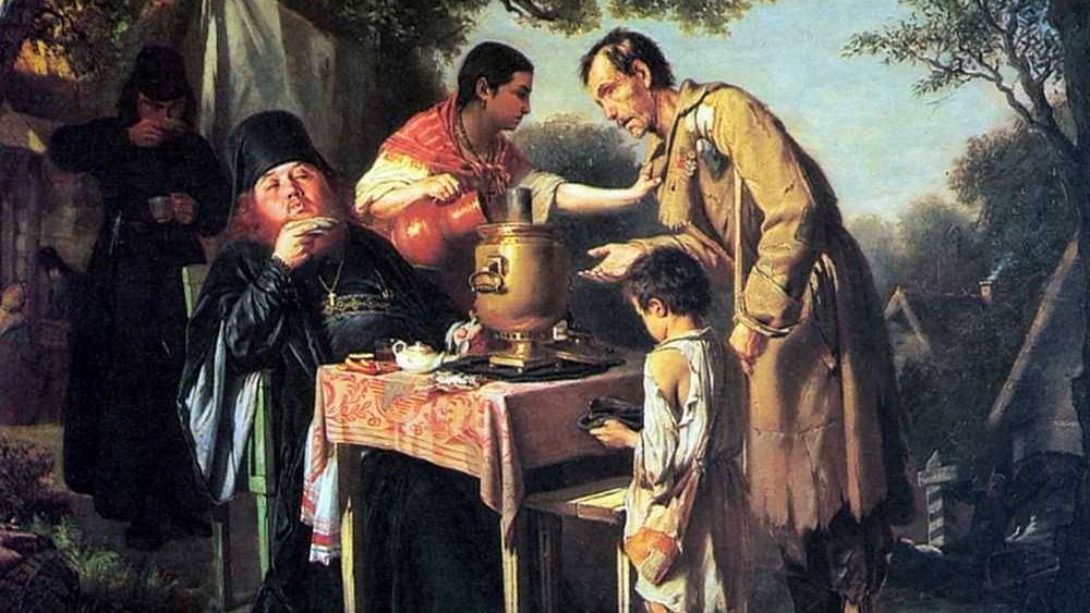 Василий Перов «Чаепитие в Мытищах, близ Москвы