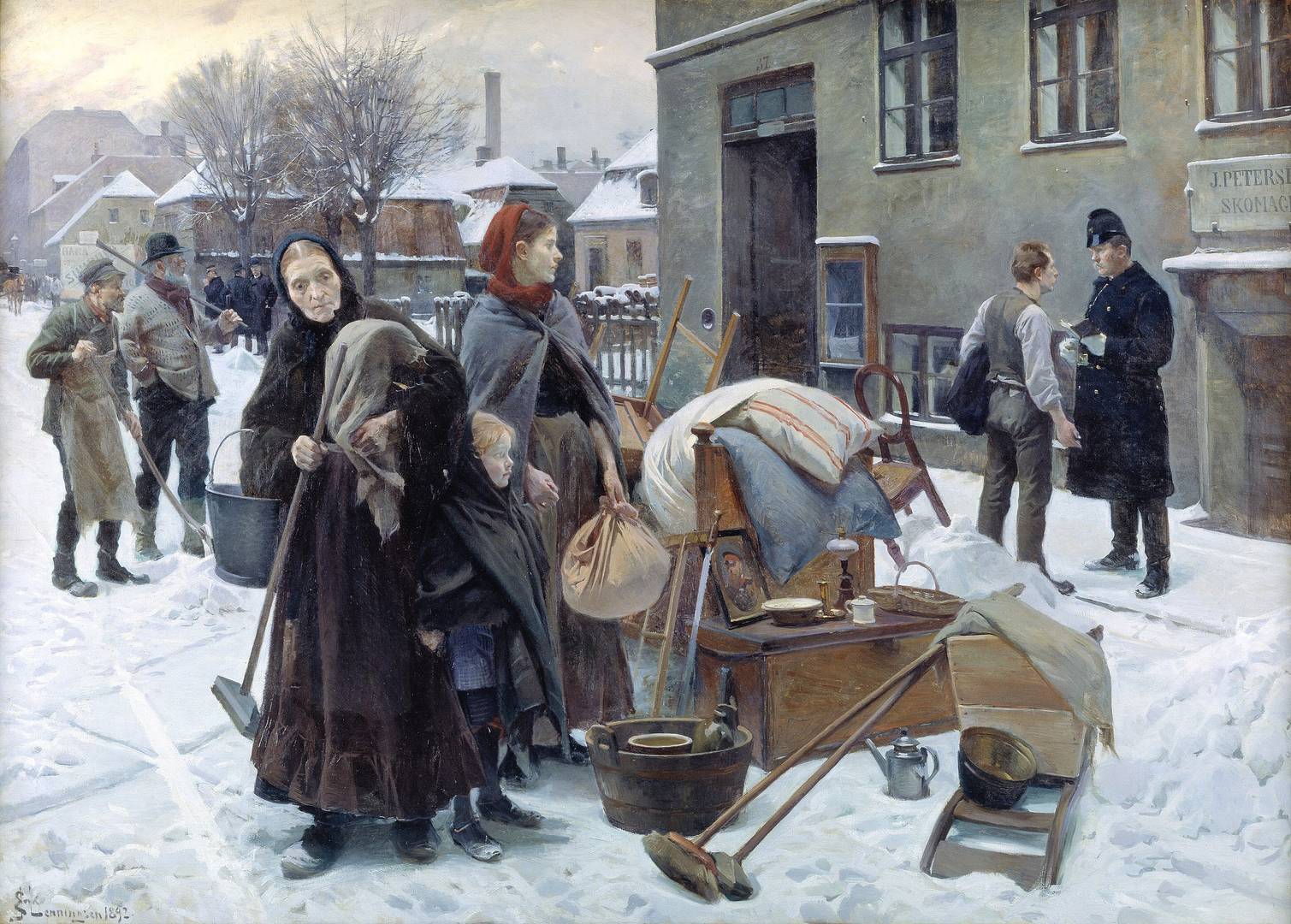 Эрик Хеннингсен. Выселение. 1892