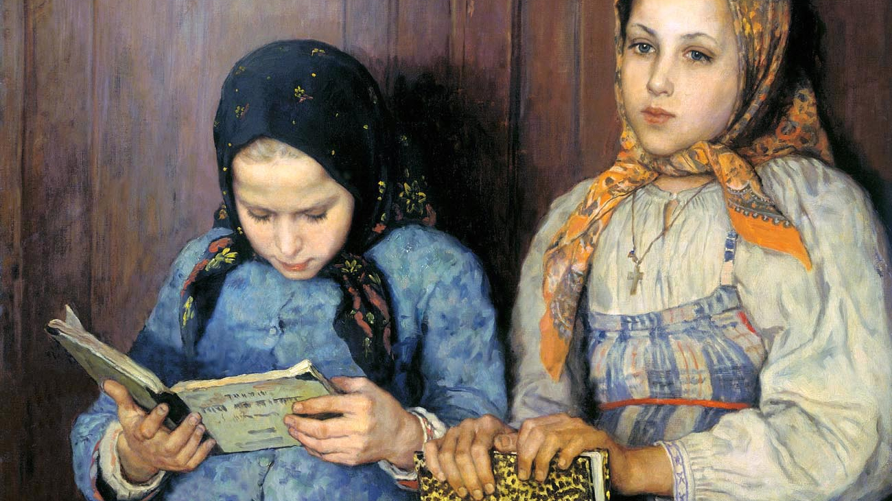 Николай Богданов-Бельский. Ученицы. 1901 (фрагмент)