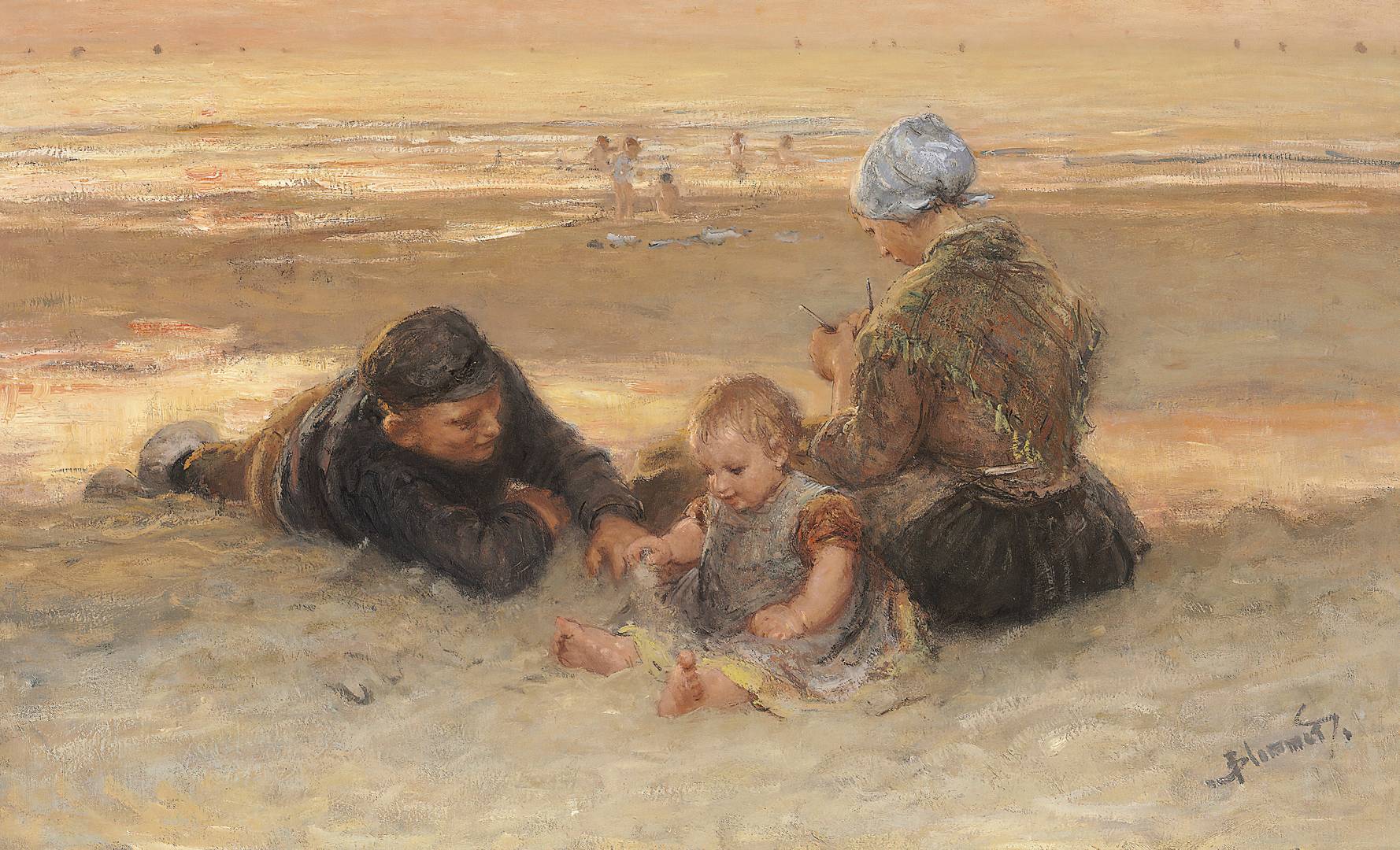 Бернард Бломмерс. Счастливая семья. 2я пол. XIX