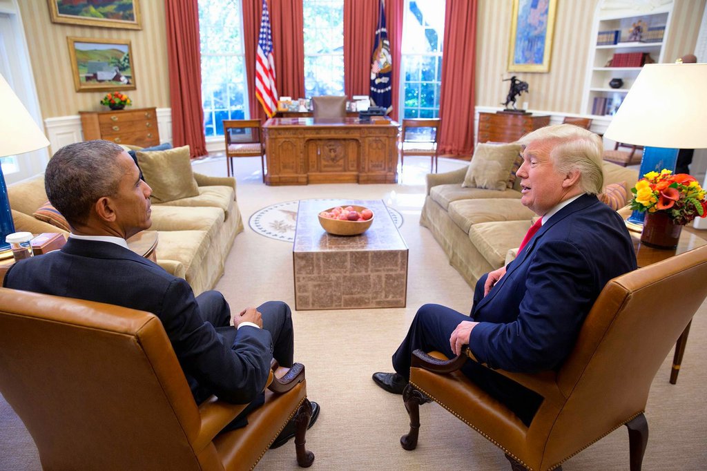 Дональд Трамп и Барак Обама