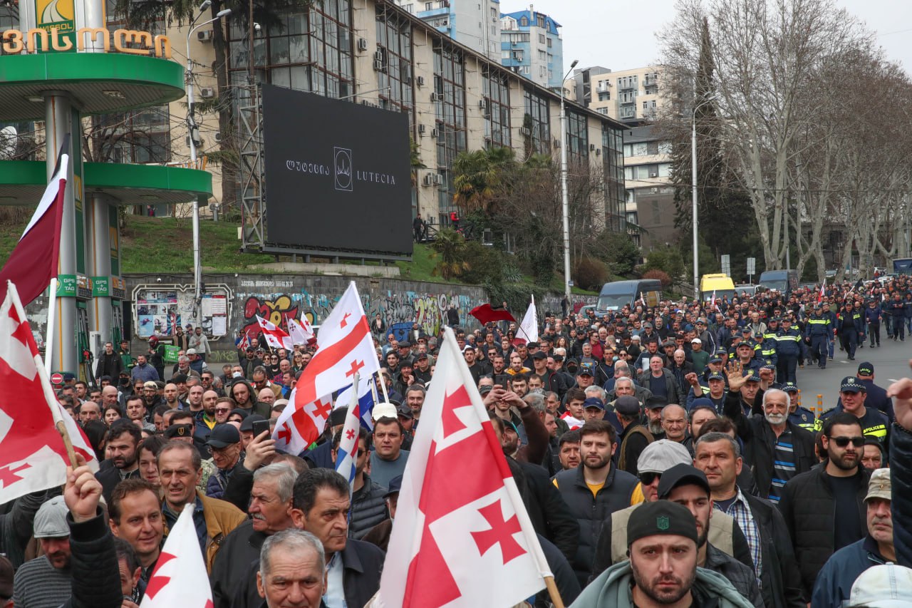 Шествие «Консервативного движения» в Тбилиси против Евромайдана. 2023