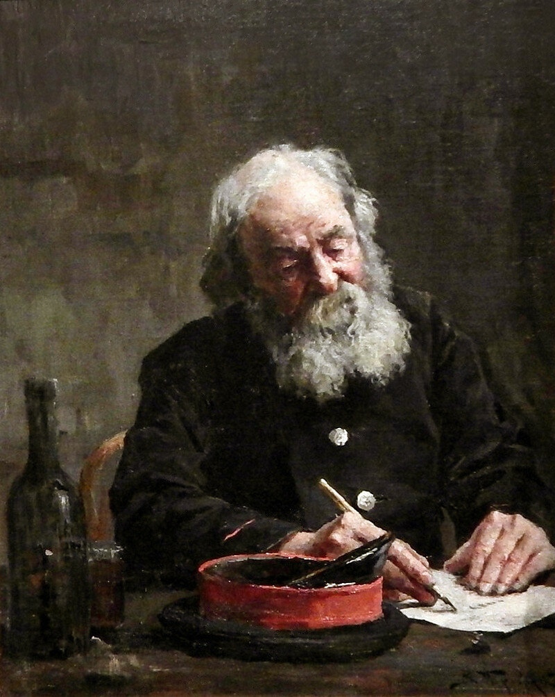 Владимир Маковский. За письмом. 1901