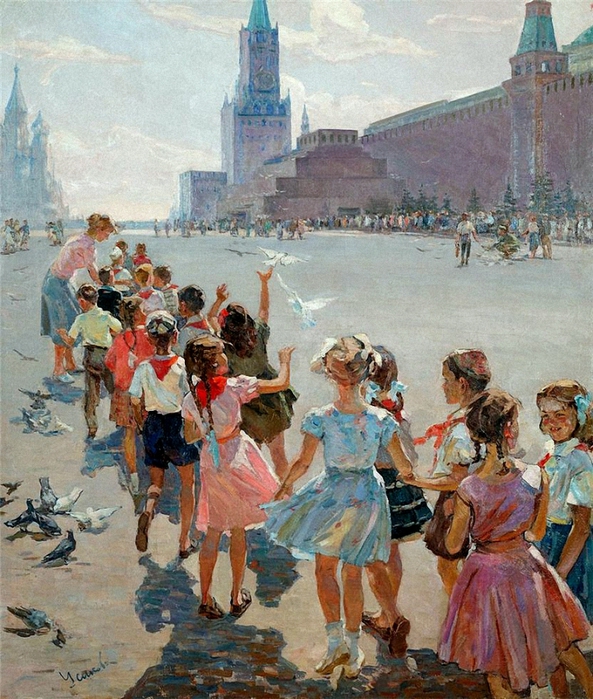 Усикова Евдокия. У Мавзолея. 1960-е