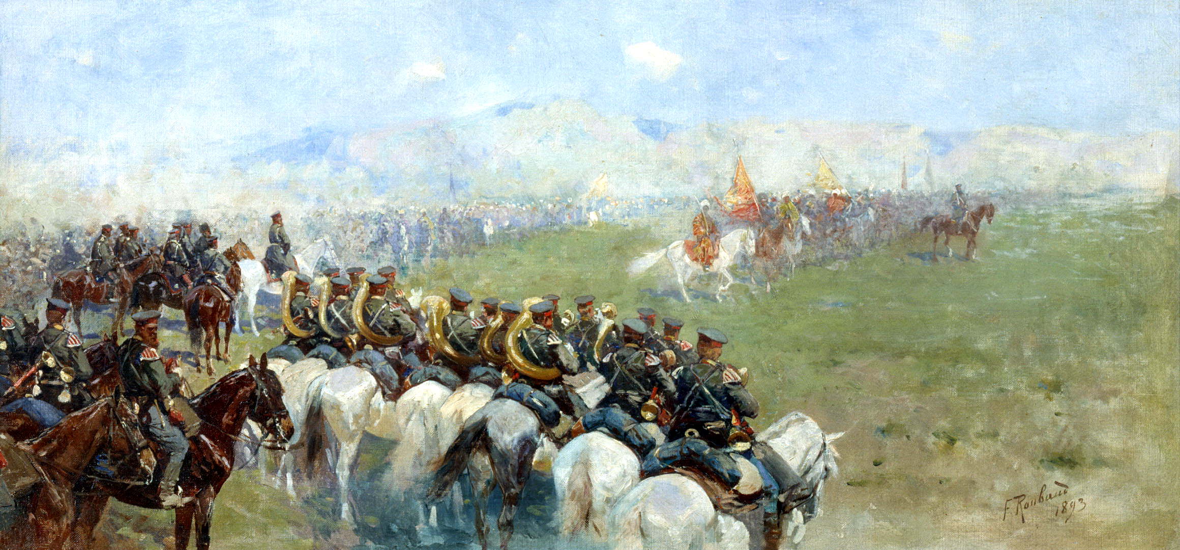 Франц Рубо. Смотр войск Александром III. 1893