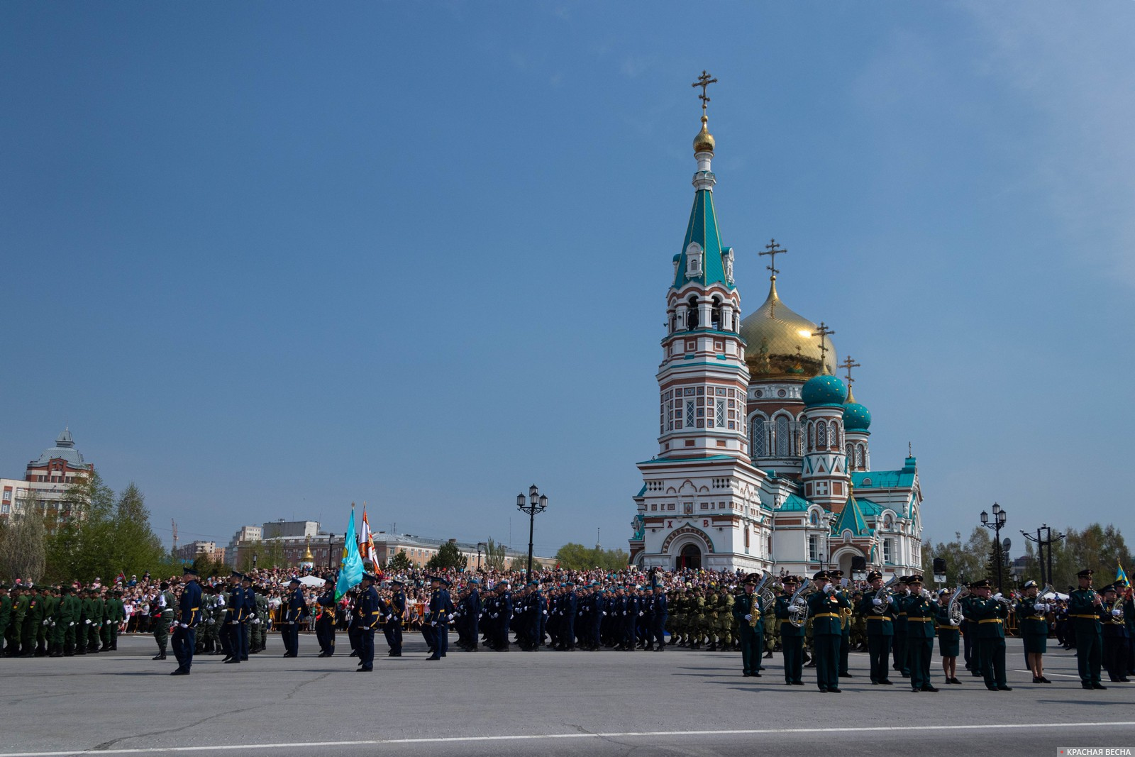 Построение войск на Соборной площади. Омск. 09.05.2021