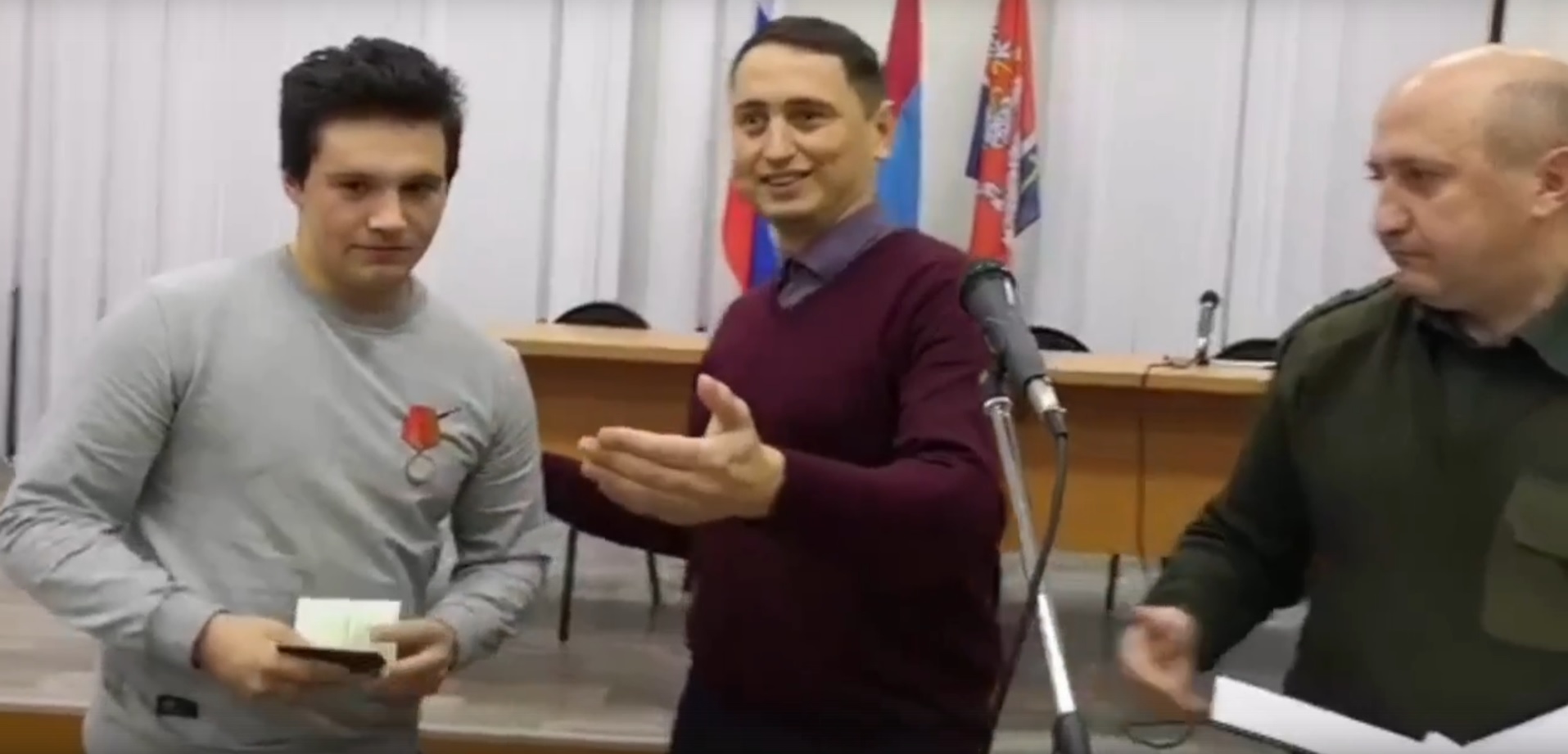 Церемония награждения Трофима Зайцева. 29 ноября 2022 г.